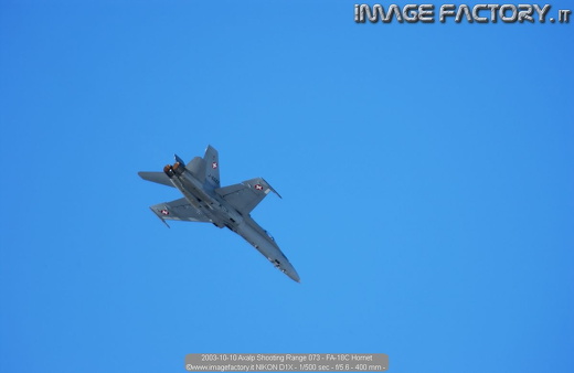 2003-10-10 Axalp Shooting Range 073 - FA-18C Hornet